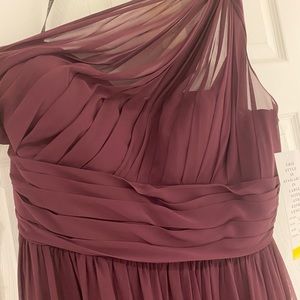 Bill Levkoff bridemaid one shoulder dress